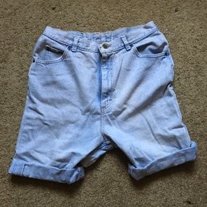 Vintage Light Wash High Rise Lee Denim Shorts